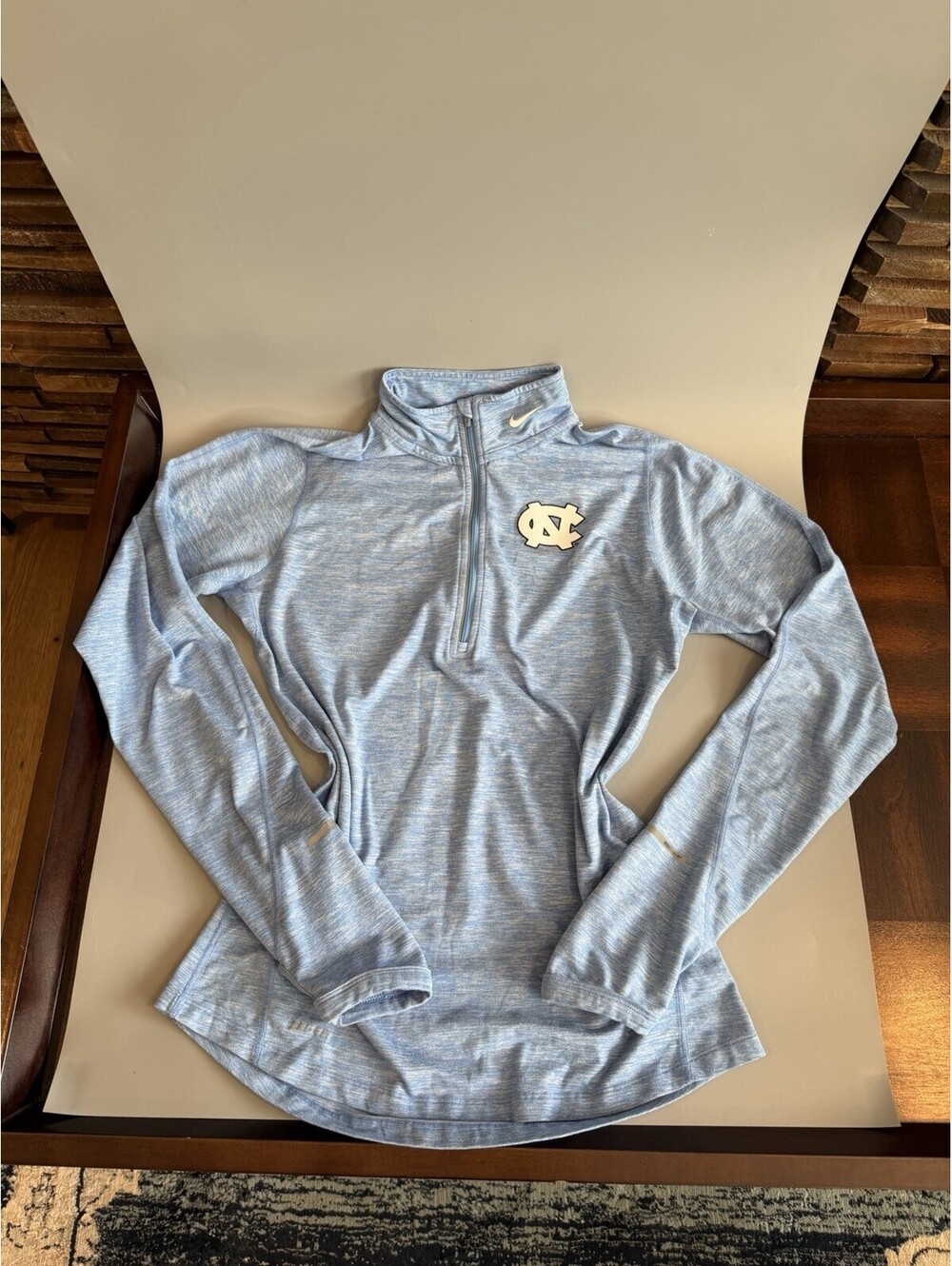 Nike DriFit UNC NCAA Women’s Small North Carolina Tar Heels Quarter Zip Pullover